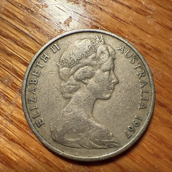 1967 Australia 20 Cents Platypus Nice Toning KM# 66