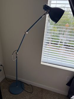 Blue IKEA AROD adjustable floor lamp