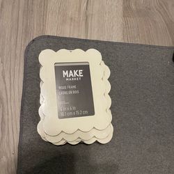 6 - unfinished wooden frames