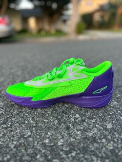 Puma Scoot Zeros II NXTPro Hoops Basketball Shoes Size 14 New In Box Green Purple