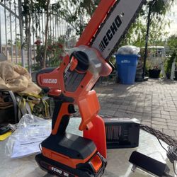 ECHO 56V 6 in. Brushless Cordless Battery Powered Handheld Mini Pruning Chainsaw Kit with 2.5Ah Battery and Compact Charger