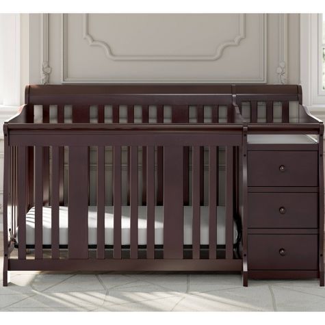 Wood Crib With Changing Table