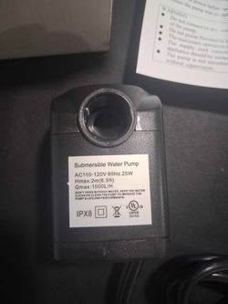 25W Submersible Water Pump 1500L/H