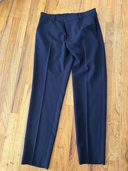 Men's Navy blue slim fit trousers size 34 x 30"