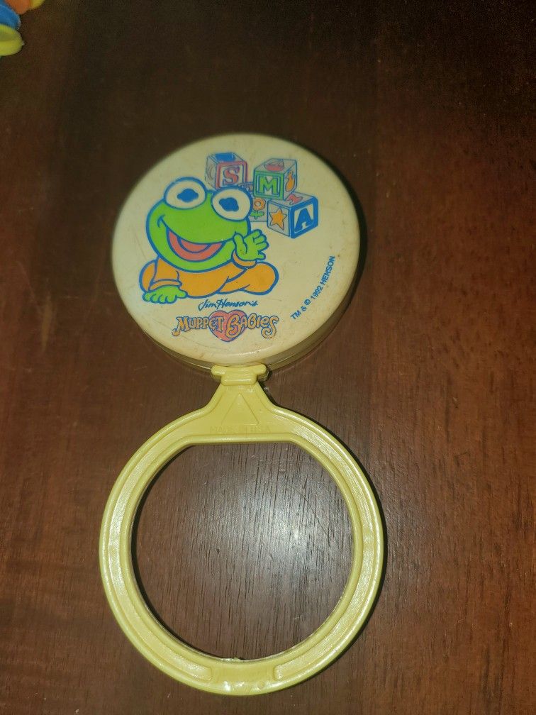 1992 Muppet Babies Kermit Baby Rattle Toy