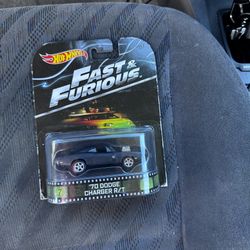 a 2014 Hot Wheels Retro Entertainment BLACK 70 DODGE CHARGER R/T Fast & Furious 
