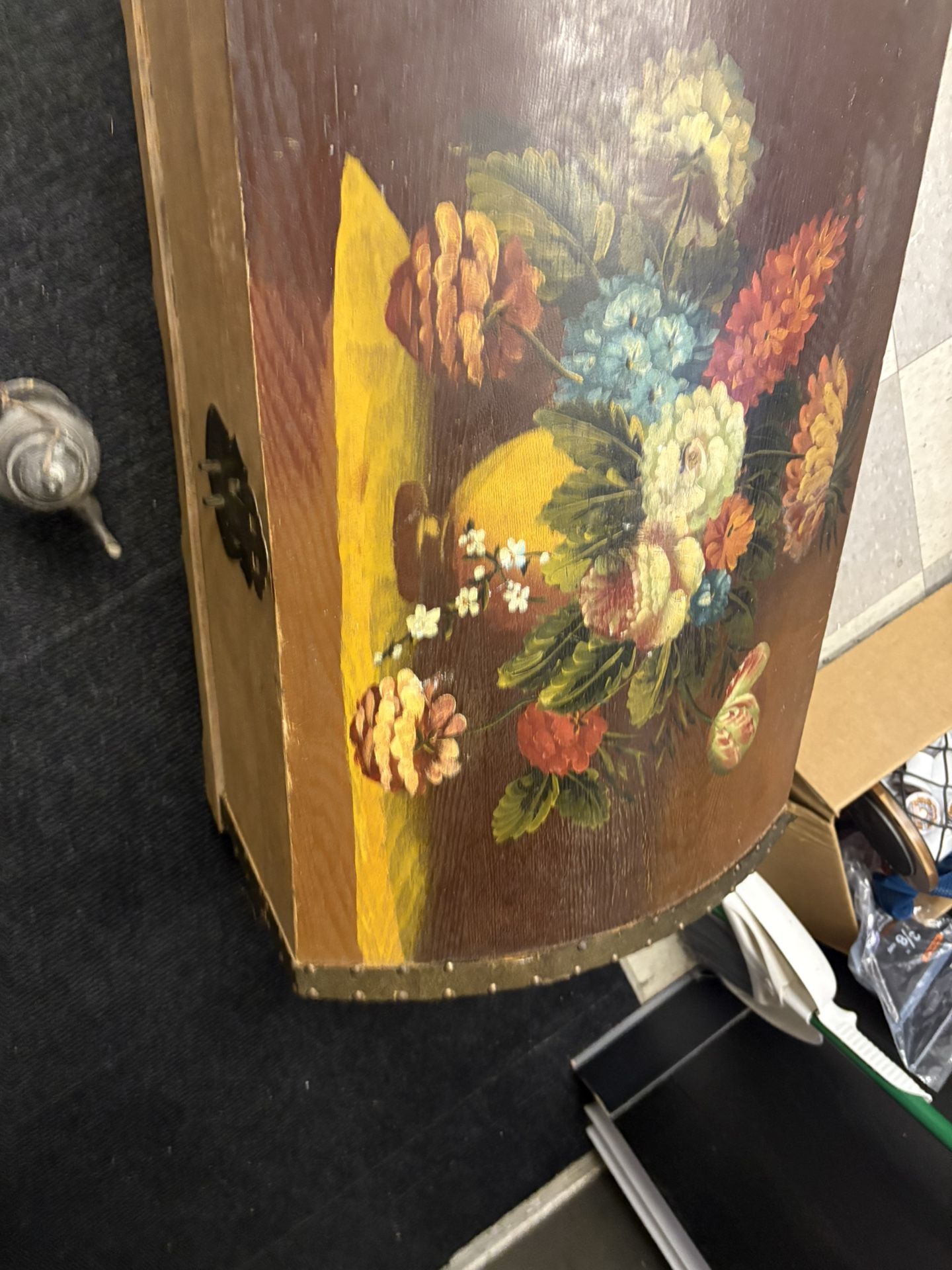 Folk art hand painted chest
