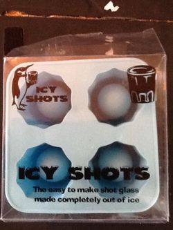 Icy shots shot glasses molds ice trays