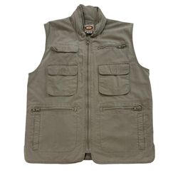 Vtg Banana Republic Safari 80s 90s Photojournalist Camera Utility Khaki Vest M   This vintage Banana Republic Safari vest from the 80s/90s is a unique