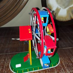 Antique Wind Up Ferris Wheel Toy Perfect Condition 