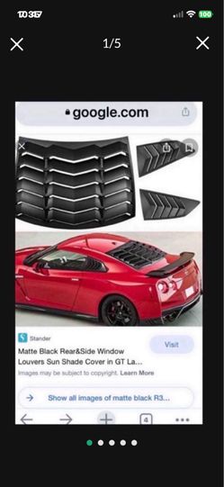 2008 -17 Nissan GT-R  Matte Black Rear Window Louvers