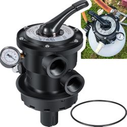 Replacement For Hayward SP0714T VariFlo Top-Mount Multiport Valve For All Hayward Above-Ground Pro And VL Series Sand Filter 1.5-Inch FIP Plumbing 7-P