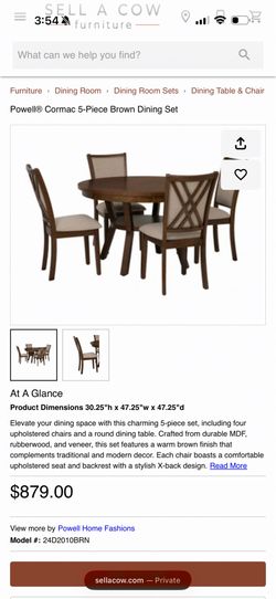 Today only special! 5 piece dining room table cormac