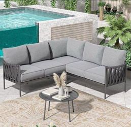 L-shaped patio sofa patio couch patio outdoor furniture set 🆕☑️🚛
