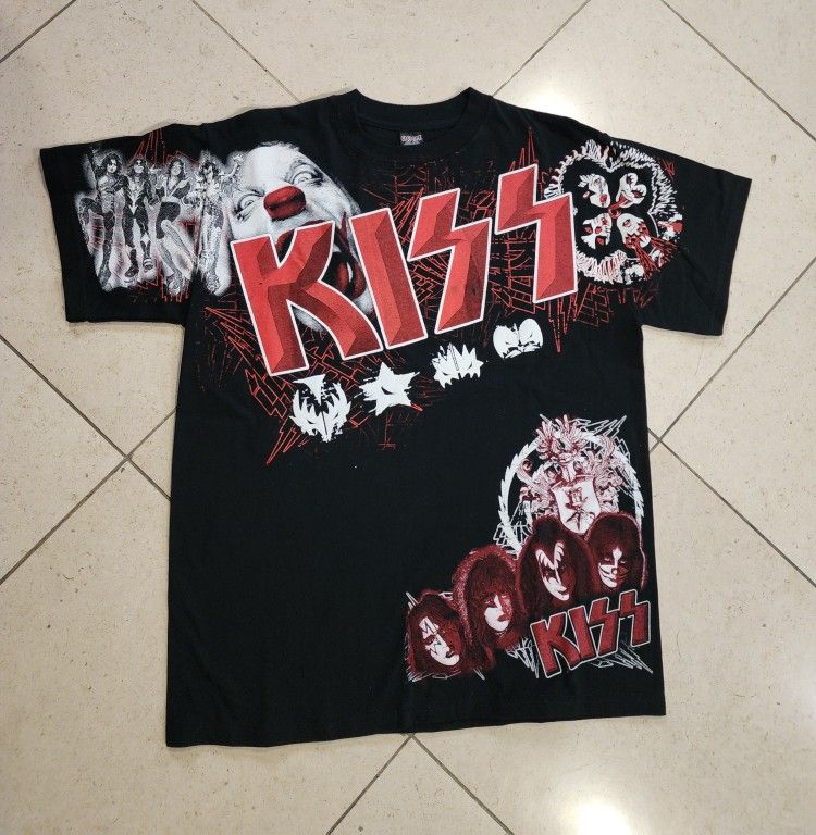 KISS Clown Circus Rock Band Adult Men Size Medium T-Shirt 100% Cotton - NEW