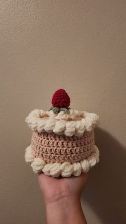 Crochet Strawberry Cake Plushie🍓🎂
