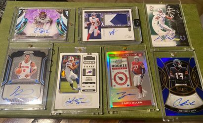 NFL Autographed Football Cards Lot