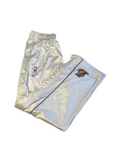 Vintage Nike Los Angeles Lakers Snap Off Warm Up Sweatpants Men's XL Rare Y2K
