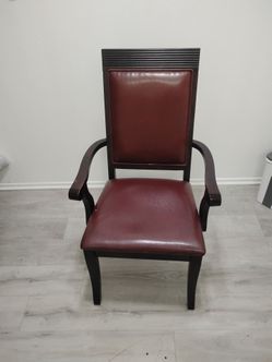 2 leather chairs.