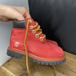 Size 7c Timberland Boots ‘Red Black’ (TD)