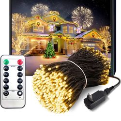 ACAN Super Long 328FT Christmas Lights, 1000 LED Outdoor String Lights, Warm White Fairy Lights, Waterproof 8 Modes Plug in Easter Lights for Patio Be