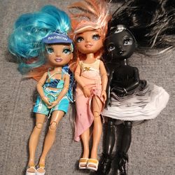 Rainbow High And Monster High Dolls