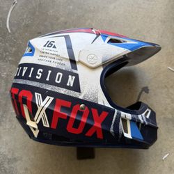 Fox RACING V1 VICIOUS HELMET BLUE/ RED Youth