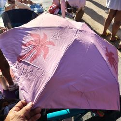 Pink Palm Puff Umbrella And Passport 