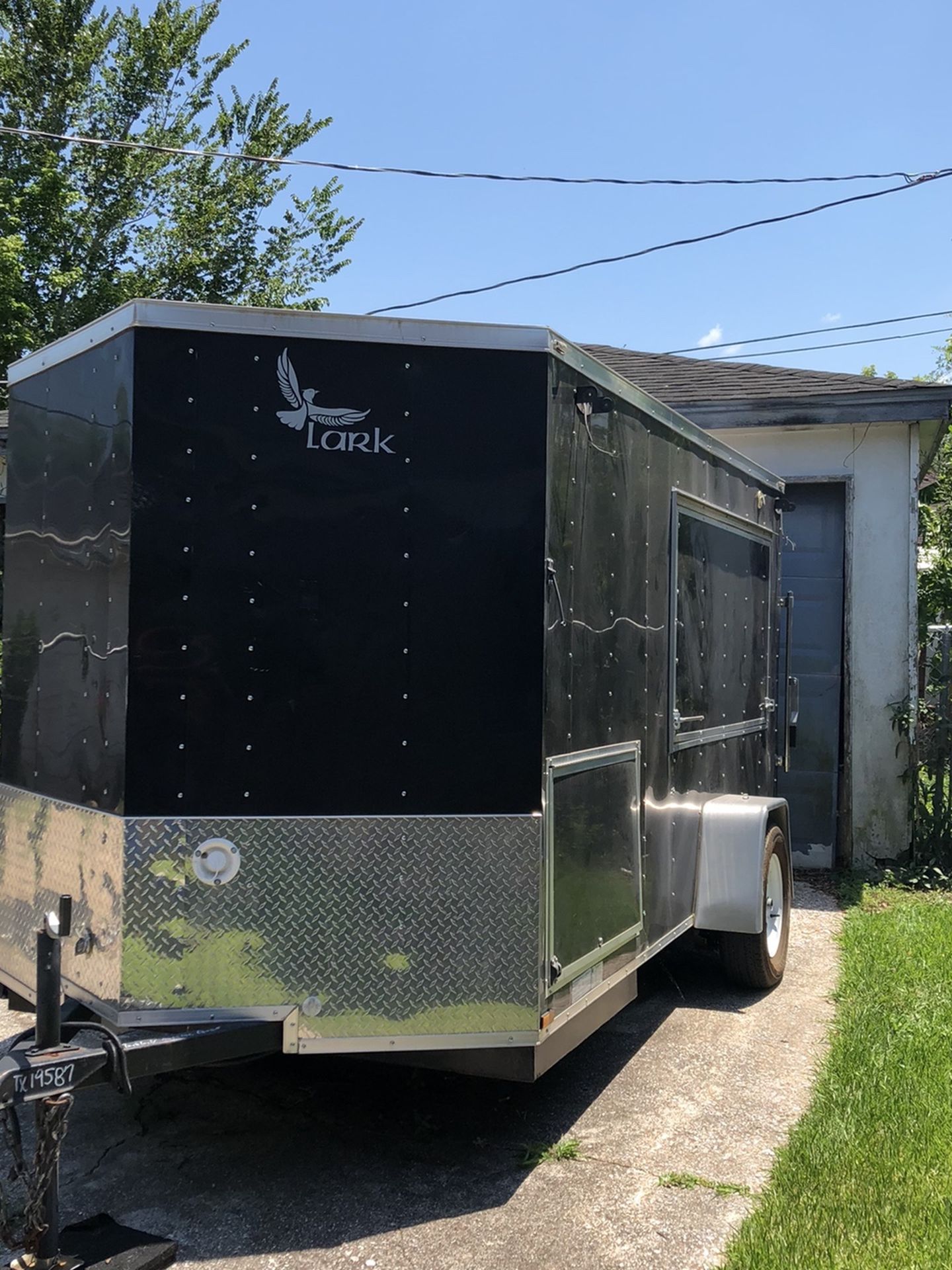 Enclosed Trailer 6x12 with Drop Gate/TV/Restroom