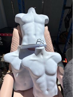 3 Male mannequin torso with hanging hook