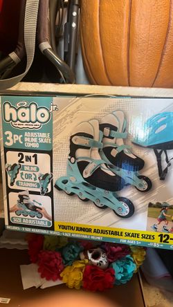Adjustable skates and helmet