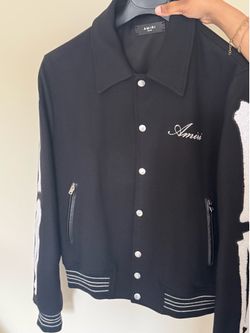 Amiri Bones Wool Blend Varsity Jacket
