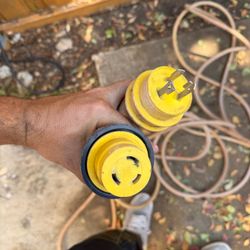 Marinco 50 Foot Shore Power Cord Set, 30 Amp, 125V, Yellow for Boats and RV