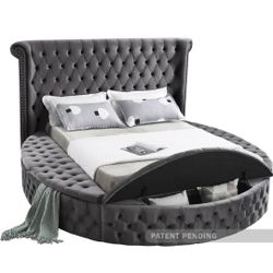 Luxus Velvet Grey King Bed (3 Boxes)

