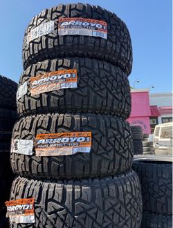 33x12.50r20 Arroyo tires nuevas con 50,000 millas de garantía las 4