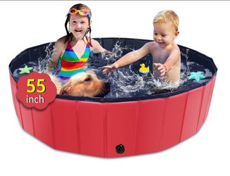 Foldable 55 in dia Pool for kids or pets.