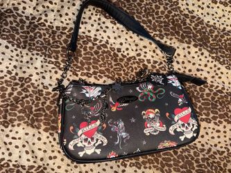 Ed Hardy Tattoo Print Small Shoulder Bag