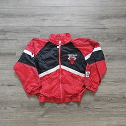 Vintage Chicago Bulls Professional Sports Club Windbreaker Jacket Kids 14-16