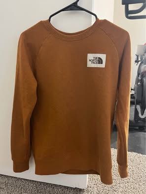 Orange North Face Sweatshirt, Size S