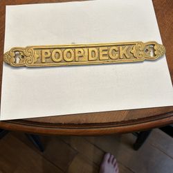 “Poopdeck” Brass Bathroom Decor
