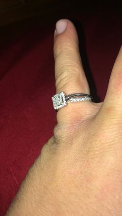 14k white gold engagement ring