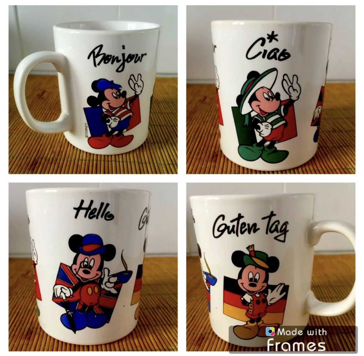 Disney Mickey Mouse Mug Retro Europe Rare