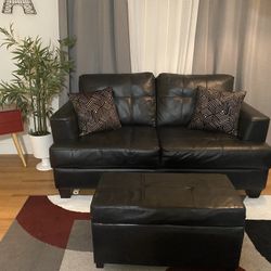 Faux Leather Loveseats
