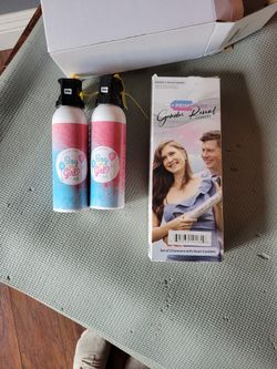 Baby Boy Announcement, Spray And Confetti