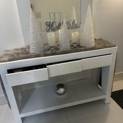 White Console Table
