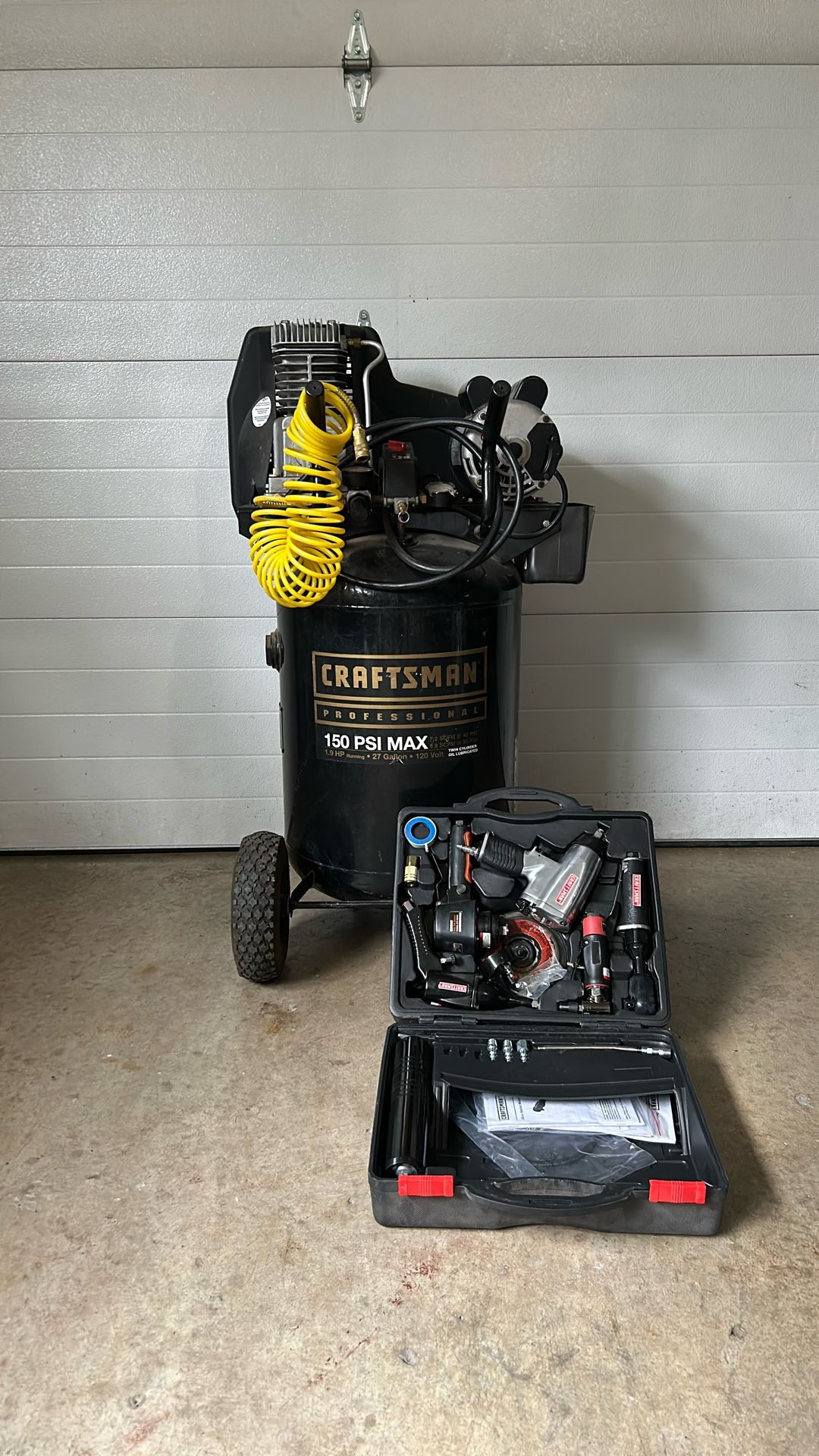 Air Compressor And Five Tools