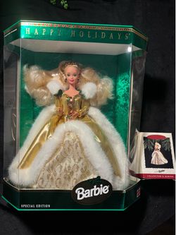 Happy Holidays 1994 Barbie with Ornament NIB