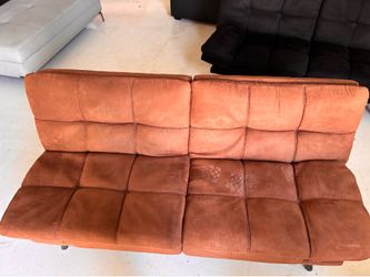 Orange sofa bed