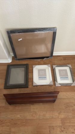 Picture frames & shelf