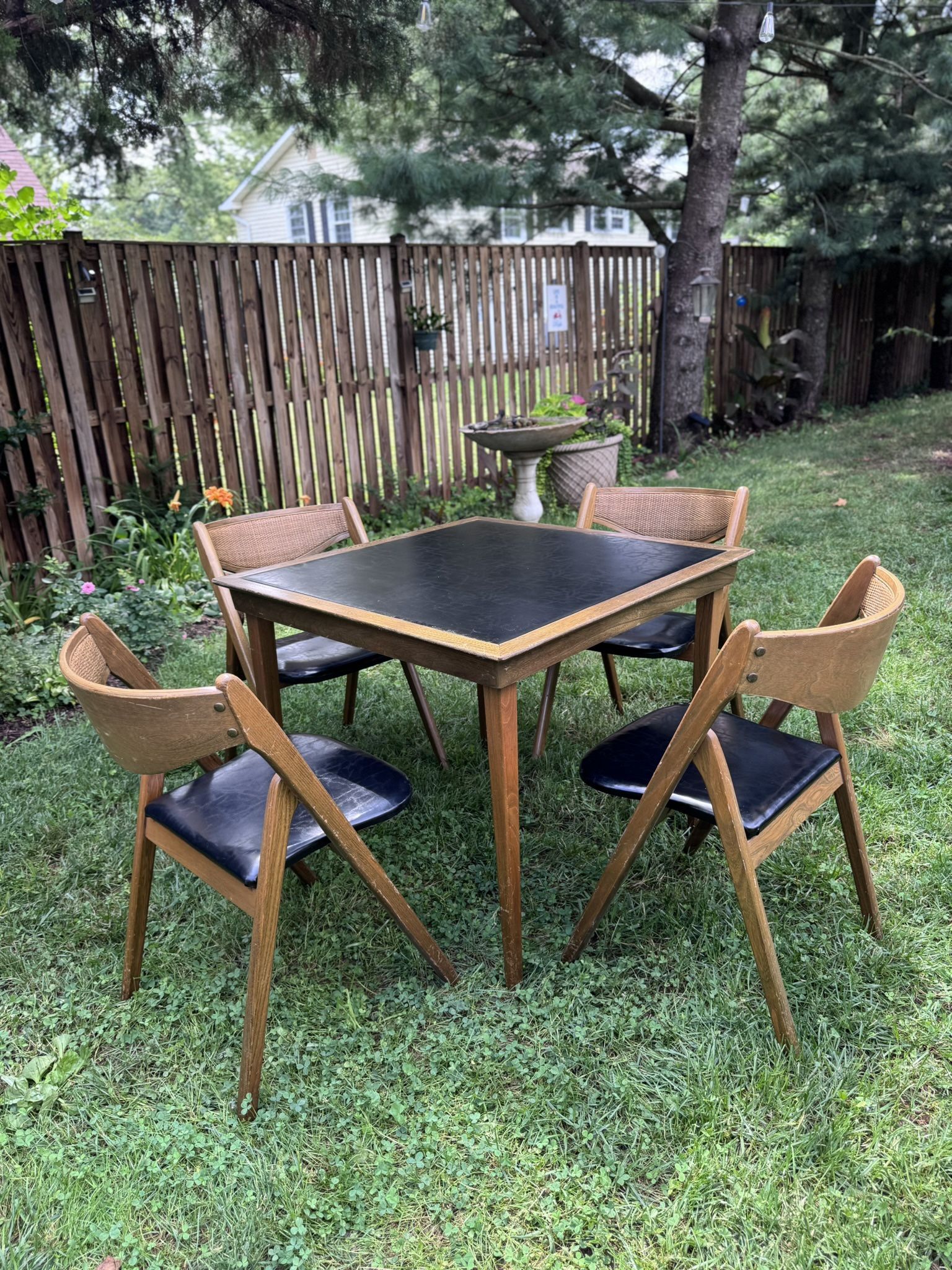 Vintage Coronet Mid Century Folding Table And Chairs 